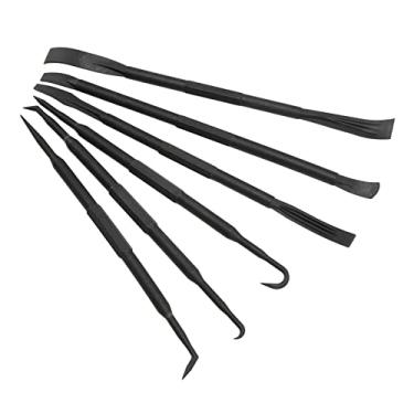 Imagem de 6PCS Set Prying Bar Gancho Dual End Plástico ABS Preto Removendo O Ring Selagem Acessórios Adequado para Vários Trabalhos