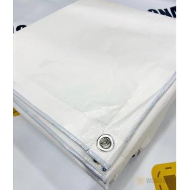 Imagem de Lona Leve 4x9 Forte Impermeável Multiuso 300 Micras 9x4 (Branco)