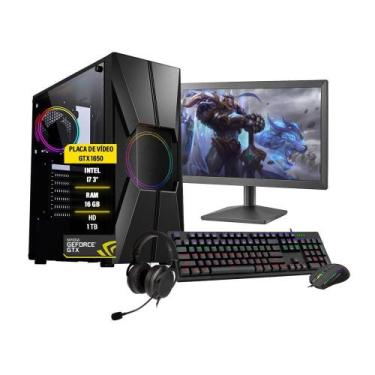 Imagem de Pc Gamer Bravus Intel I7 Gtx 1050Ti 16Gb Hd 1Tb Ssd 120Gb