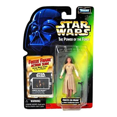 Imagem de STAR WARS Power of The Force Freeze Frame 3 3/4" Princess Leia Organa in Ewok Celebration Outfit Action Figure