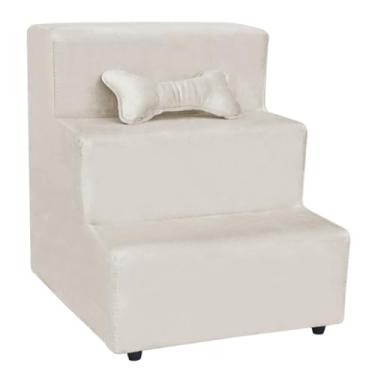 Imagem de para Pet 3 Degraus Gato e Cachorropara cães, degraus antiderrapantes para animais de estimação para cães mais velhos, escada de sofá-cama para gatos