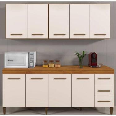 Imagem de Cozinha Completa Atenas 9 Portas 3 Gavetas Kaiki Móveis - Nature/off