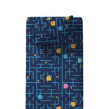 Imagem de Jogo De Cama Solteiro Infantil Pac Man Azul 2 Peças