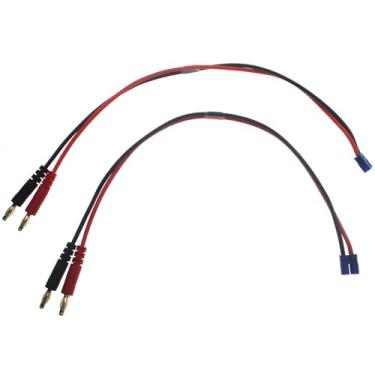 Imagem de SYCZIOHU 35.5 CM EC2 Male to 4 MM Banana Plug Connector Adapter Charge Cable Test Leads for Model Aircraft Lithium Battery (2 PCS)