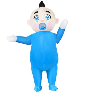 Imagem de TUSAUW Fantasia inflável gigante para bebês adultos de 96 polegadas, fantasia de revela de gênero para meninos e meninas, cosplay de Halloween
