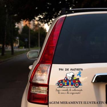 Imagem de Adesivo Para Carro Pai De Autista - Lojinha Da Luc Adesivos