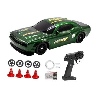 Imagem de Milageto Carro de drift RC em escala 1/43, brinquedo de mini carro de corrida, pneu de drift em escala 1/43, Verde