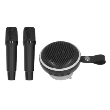Imagem de Naroote Mini Alto -falante Portátil de karaokê, Máquina de karaokê Compacta Sem Fio de Som e Sem Fio (Preto)