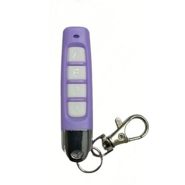 Imagem de Chave de controle remoto universal para casa inteligente, 4 botões, clonagem, controle remoto sem fio, 433 MHz para claraboia de portão de porta de garagem de carro (preto-preto ABCD) (roxo-branco