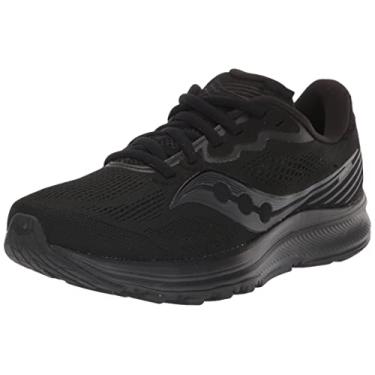 Imagem de Saucony Tênis de corrida feminino Ride 14, Preto/Preto/Preto, 35