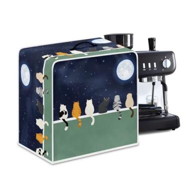 Imagem de PCSJRKG Starry Sky Cat Stand Mixer ou capa de aparelho de cafeteira, proteção contra poeira e impressões digitais, protegendo seu liquidificador, lavável na máquina, ferramenta de cozinha fácil de