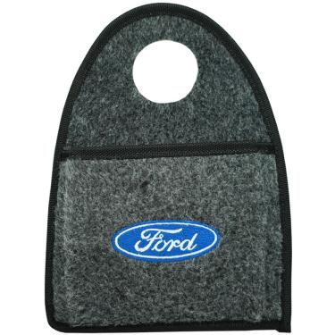 Imagem de Lixeira Lixinho Automotiva Carro Carpete Logo Bordado para Câmbio Grafite