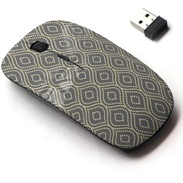 Imagem de Mouse sem fio 2.4G com design de padrão fofo para todos os laptops e desktops com nano receptor - ornamento moderno