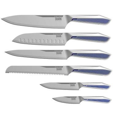 Imagem de Conjunto de Facas Ichef Polishop - Shark Series - Professional Cut - Inox | Inox Ichef