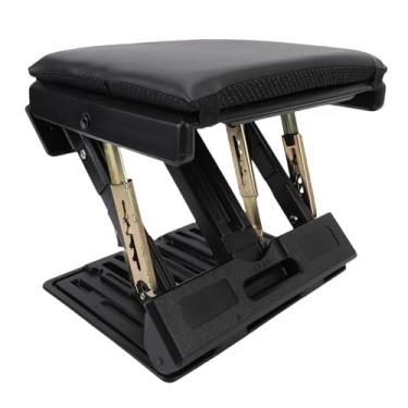 Imagem de Jiawu Apoio para os pés ajustável para mesa, apoio para os pés embaixo mesa no trabalho com massagem, apoio para os pés dobrável com 4 ajustes de altura e ângulo de inclinação