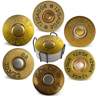 Imagem de Cegkuc Porta-copos para bebidas com suporte, conjunto de 6, porta-copos de cortiça absorvente de concha de espingarda para copos, mesa de escritório, decoração de cozinha, presentes de aquecimento de