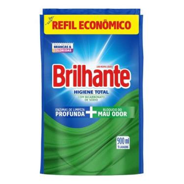 Imagem de Lava Roupas Liquido Higiene Total Refil 900ml Brilhante, 900ml