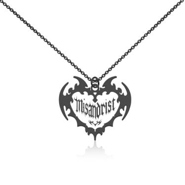 Imagem de WUSUANED Colar Misandrist Engraçado Feminino Orgulhoso Presente Feminista Presente Misandry, Large, Aço inoxidável, Sem Pedra Preciosa