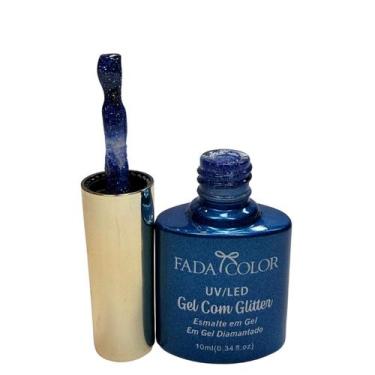Imagem de Esmalte Gel Glitter Laranja Fada Color 39  10ml