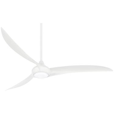 Imagem de Minka-Aire Ventilador de teto F848-WH Light Wave 165 cm com luz LED e controle remoto em acabamento branco