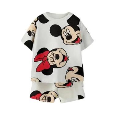 Imagem de Conjunto De Camiseta E Shorts Com Estampa Do Pato Donald Para Crianças