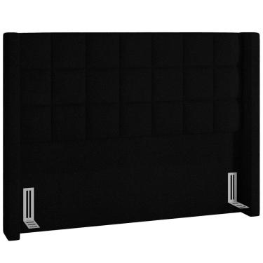 Imagem de Cabeceira Cama Box Casal 195 cm P05 Paris Bouclê Preto - Lyam Decor