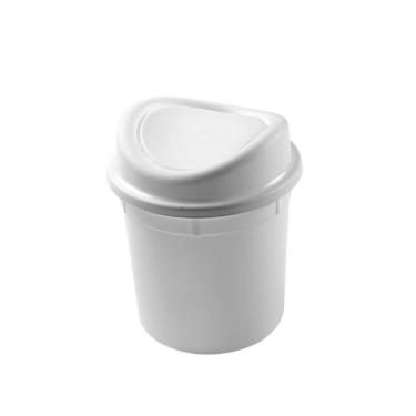 Imagem de Lixeira Basculante 12 Litros Plasvale Branco