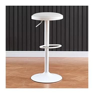 Imagem de Cadeira de bar moderna simples cadeira de bar banco alto com rotação de 360 graus de altura ajustável cadeira de jantar (67-80 cm) bancos de bar ajustáveis (cor: ouro)