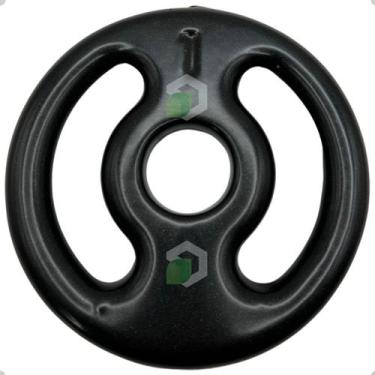 Imagem de Anilha Emborrachada 1 Kg - Preta - 2M FITNESS