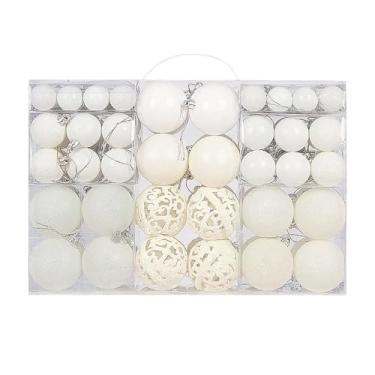 Imagem de Bolas de Natal brancas, 100 peças, enfeites de bolas de árvore de Natal para festas de Ano Novo, decorações de casa, decoração sazonal