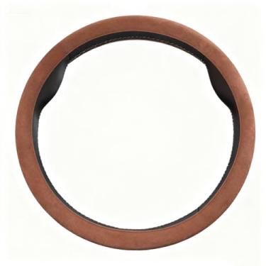 Imagem de Capa de volante, couro de silicone antiderrapante e respirável, ajuste universal para carro, caminhão, SUV, fácil de instalar, aderência segura