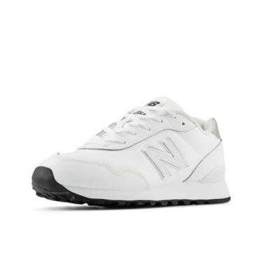 Imagem de New Balance Tênis feminino 515 V3, Branco/Prata, 35