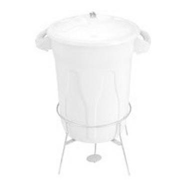 Imagem de Cesto Lixeira Plástico Pedal Com Armação Em Aço 20 Litros