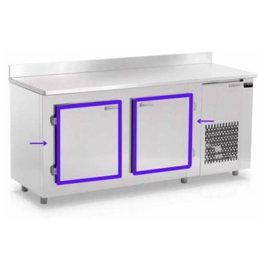 Imagem de 02 Borrachas Freezer Sob Medida 55x61 Encaixe - Ilpea 