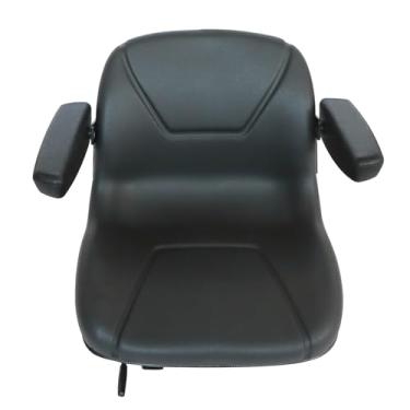 Imagem de GXARTS Assento universal de substituição para cortador de grama assento de trator de jardim assento de empilhadeira deslizante com apoio de braço apto para artesão MTD Husqvarna Kubota Toro John Deere