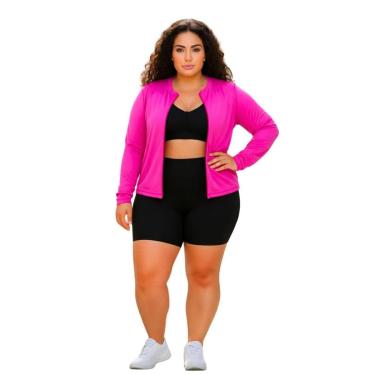 Imagem de Casaco Camisa Sem Zíper Proteção UV FPU50 Feminino Plus Size-Feminino