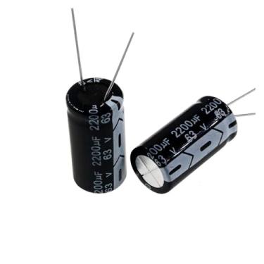 Imagem de 5 peças 2200uF 63V 2200MFD 63VDC Capacitor eletrolítico de alumínio 18 * 35 mm radial 2200mf63v 2200uf63v 63v2200mf 63v2200uf