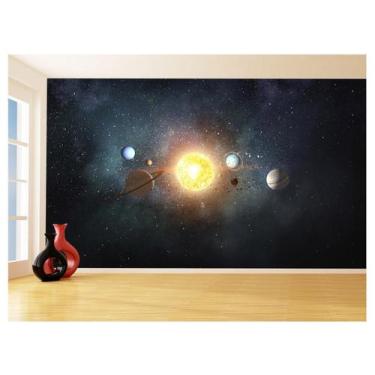 Imagem de Papel De Parede 3D Espaço Estrelas Planetas 3,5M Nsp181 - Você Decora