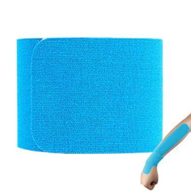 Imagem de muscular esportiva - de adesiva impermeável para atleta - envoltório muscular de ginástica, bandagem aderente coesiva elástica para a pele