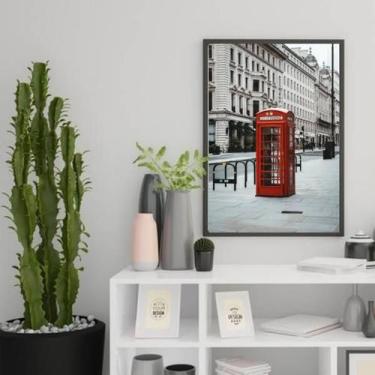 Imagem de Quadro Decorativo Telefone Londres 34x23cm - Quadros On-Line