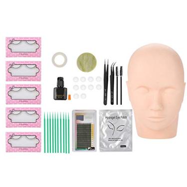 Imagem de Kit de extensão de cílios profissional 11 peças conjunto pinças de cílios postiços hastes de limpeza cola para maquiadores iniciantes treinamento prático ferramentas duráveis