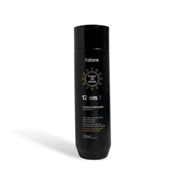 Imagem de Condicionador Reconstrutor Fattore 12 em 1 300ml pH 3,5 – selagem imediata, antifrizz, brilho acetinado, hidratação e nutrição profundas, reposição de massa, toque aveludado, com queratina d-pantenol ceramidas proteína da seda