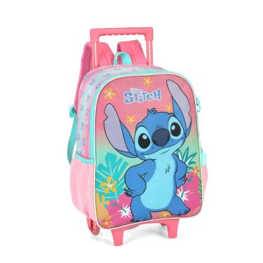 Imagem de Mochila de Rodinhas Stitch Rosa Luxcel – Aventura e diversão no dia a dia escolar!