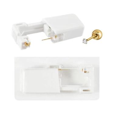 Imagem de Unidade De Perfuração De Orelha Descartável Banho De Ouro 24K, Brincos