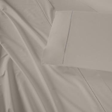 Imagem de Jogo de Lençol Casal 3 Peças 100 Algodão 400 Fios cinza - Casa Fernand