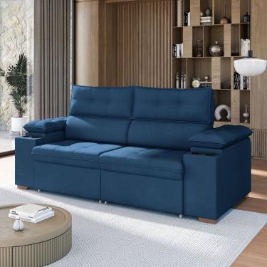 Imagem de Sofá 180cm Retrátil e Reclinável Manaus Lux