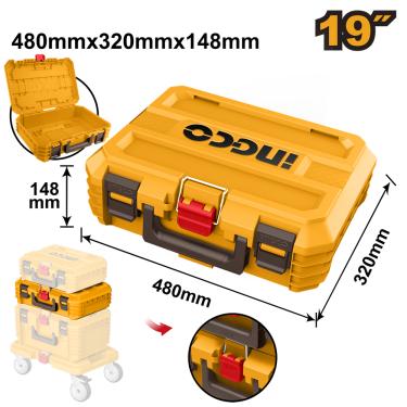 Imagem de Caixa de Ferramenta Empilhável Ingco 48x32cm PBXS102 para encaixe c/ Base