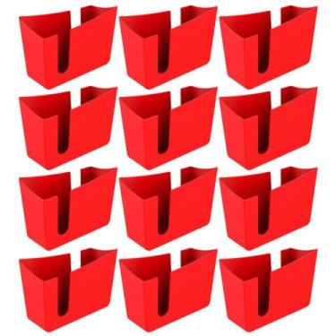 Imagem de Kit 12 Porta Guardanapos de Mesa Organizador Trio Crippa Vermelho Rest