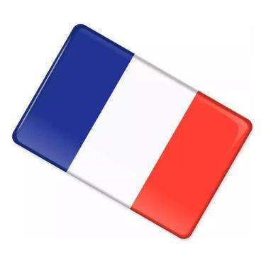 Imagem de Adesivo Bandeira França Carro Moto Capacete Resinado Bd4 - STARPAC