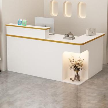 Imagem de Mesa de recepção, recepção, recepção pequena, balcão de loja, mesa de recepção em forma de L, balcão de caixa, balcão de recepção, mesa de recepção de salão, mesa de recepção em pé, mesa de recepção